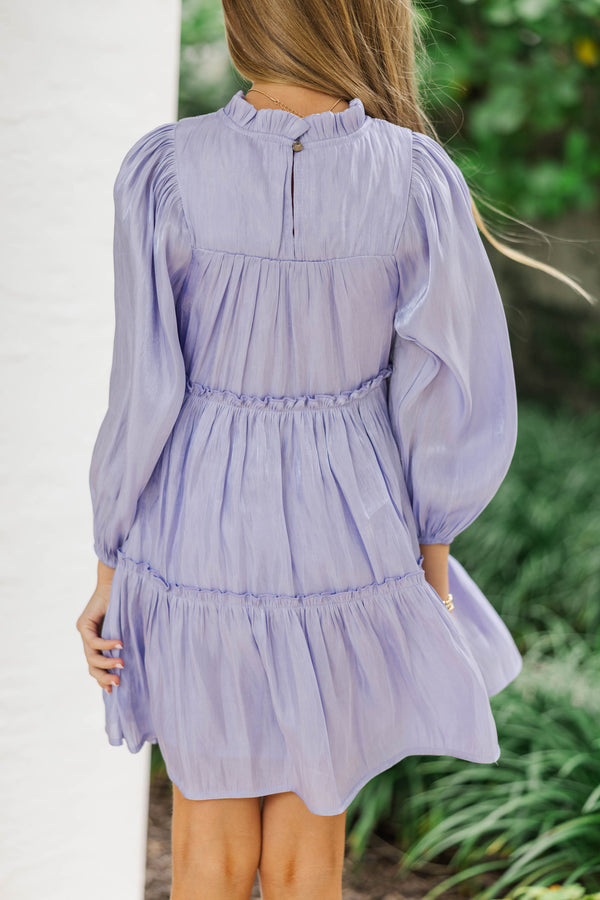 Girls: The Mariana Light Blue Shimmer Babydoll Dress