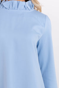 This Is It Light Blue Embroidered Dress