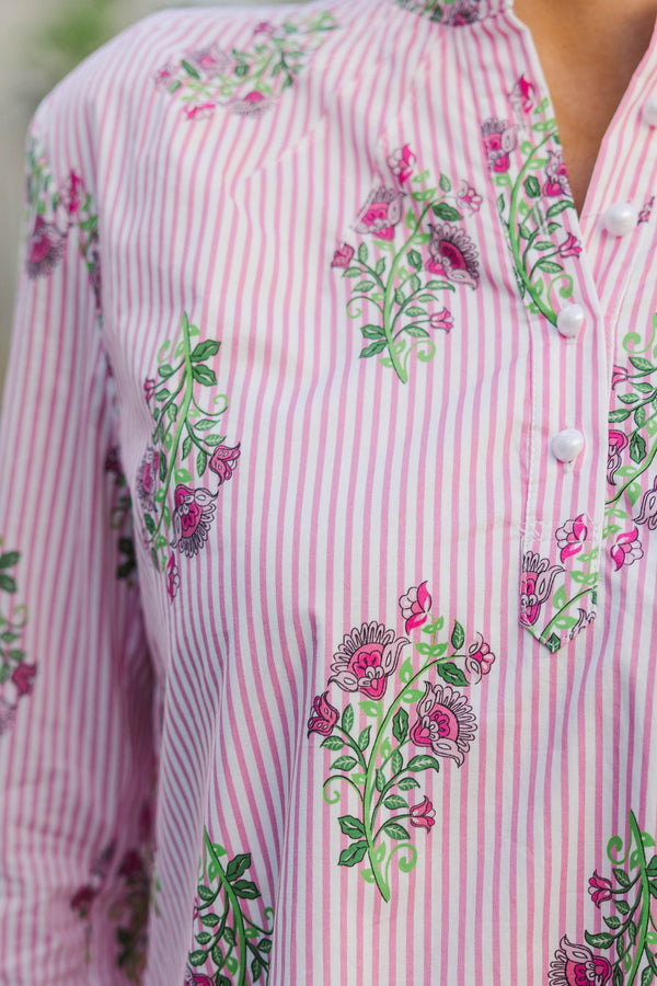 In Plain Sight Pink Medallion Dress