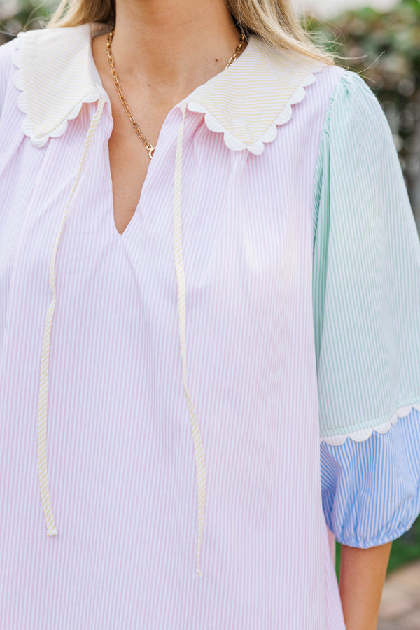 On Edge Pink Striped Dress – Shop the Mint