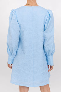 At A Glance Light Blue Textured Dress