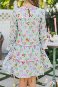 Girls: In Your Happy Place Green Novelty Dress
