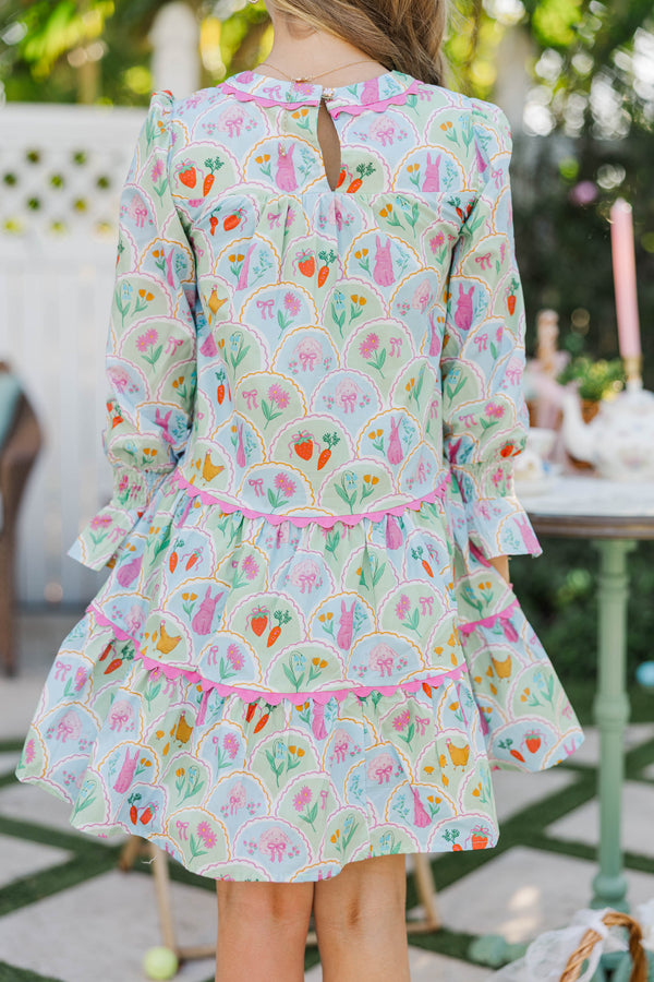 Girls: In Your Happy Place Green Novelty Dress