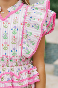 Girls: The Brinley Pink Medallion Dress