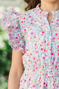 Girls: Wild Love Purple Floral Romper
