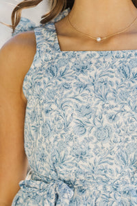 Girls: The Sansa Blue Toile Dress