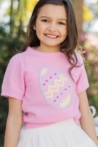 Girls: The Hannah Pink Novelty Sweater
