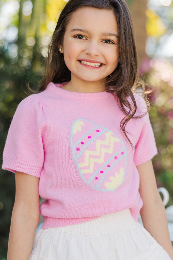 Girls: The Hannah Pink Novelty Sweater