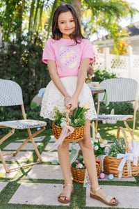 Girls: The Hannah Pink Novelty Sweater