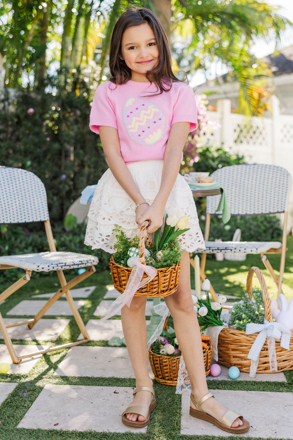 Girls: The Hannah Pink Novelty Sweater