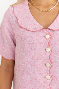 Essential Edit Pink Collared Blouse