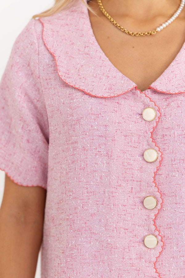Essential Edit Pink Collared Blouse