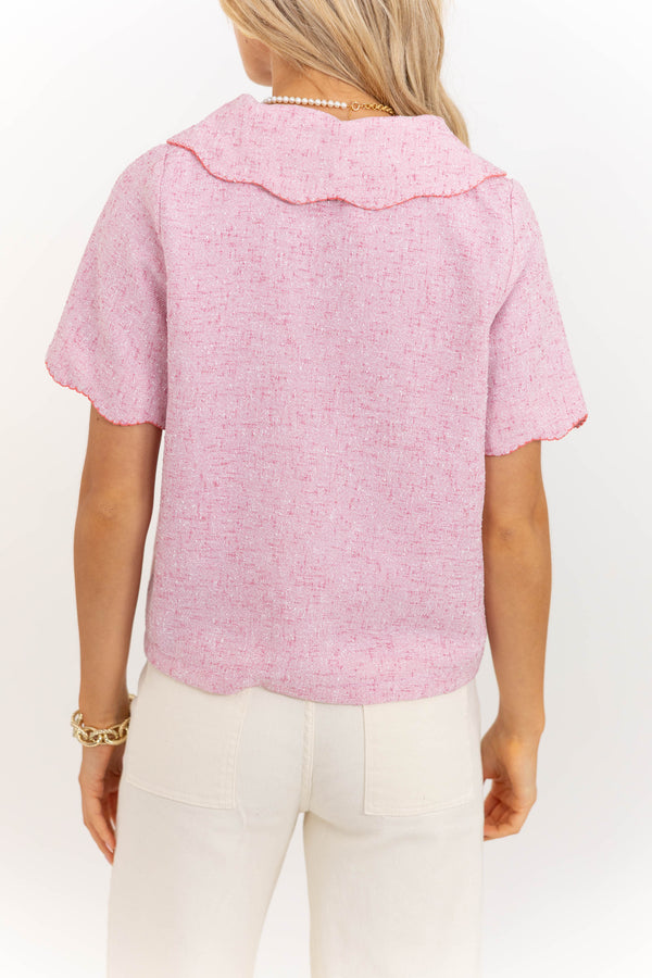 Essential Edit Pink Collared Blouse