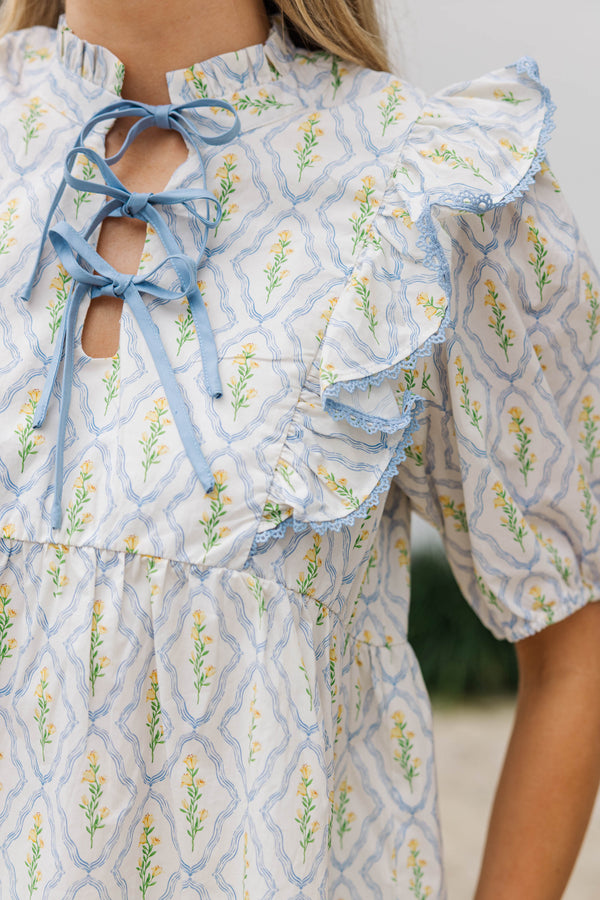 Addressed To You Cream Medallion Blouse
