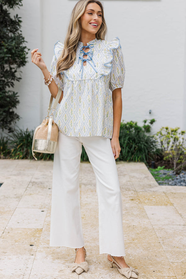 Addressed To You Cream Medallion Blouse