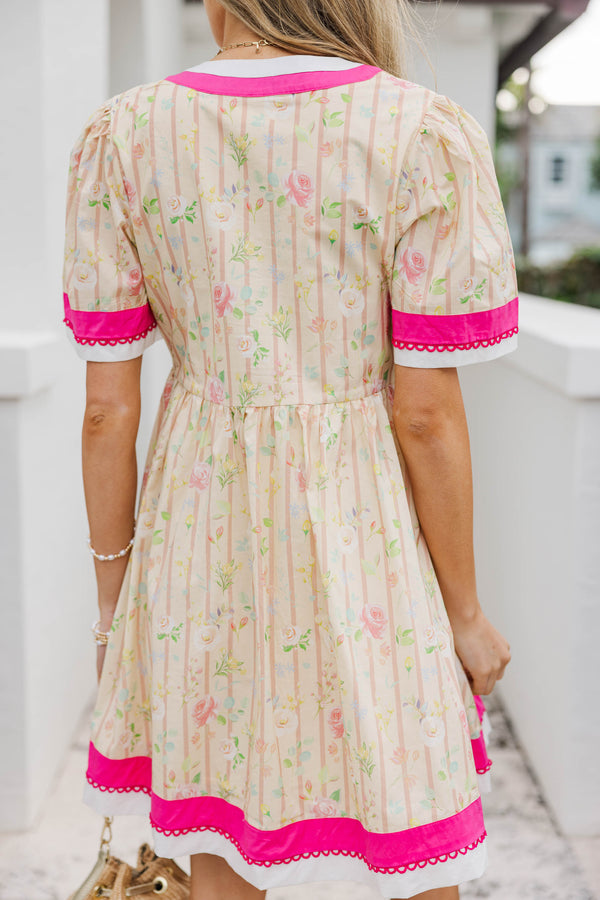 The Pretty Essential Yellow Floral Babydoll Dress