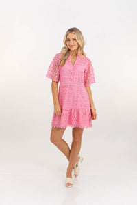 Timeless Appeal Pink Crochet Dress