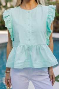 The Smile On My Face Mint Blouse