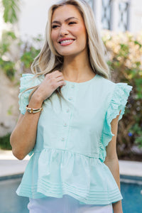 The Smile On My Face Mint Blouse