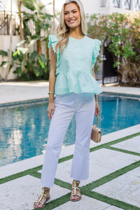 The Smile On My Face Mint Blouse