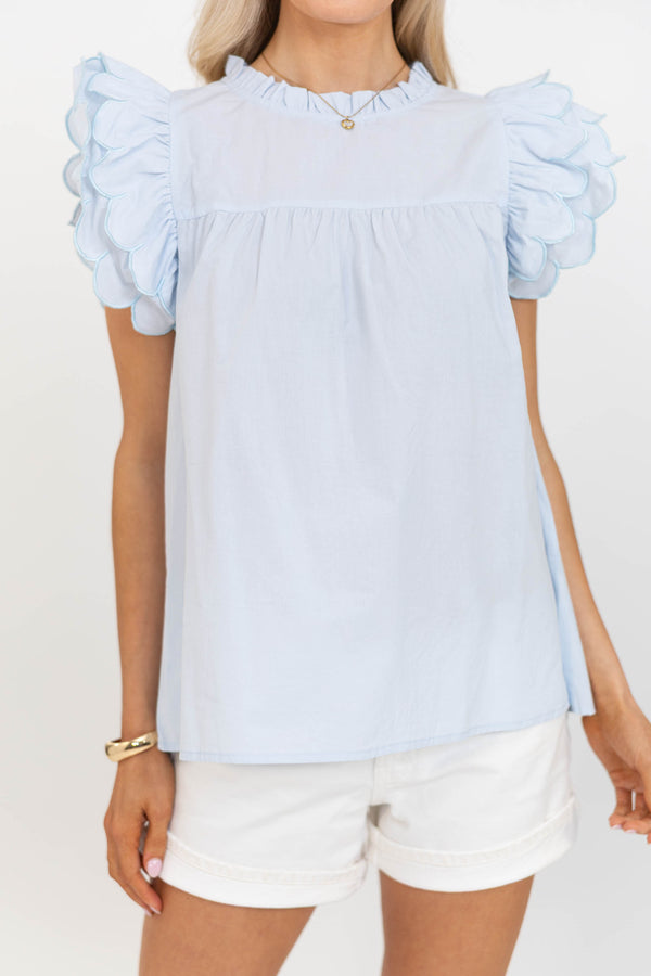 Modern Moments Light Blue Blouse