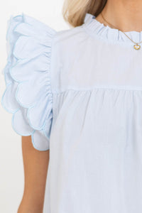 Modern Moments Light Blue Blouse