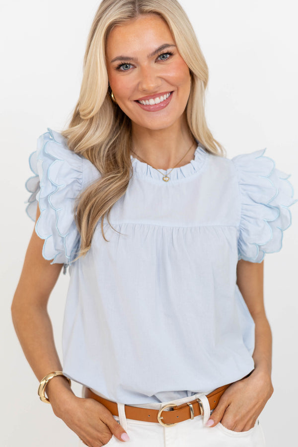 Modern Moments Light Blue Blouse