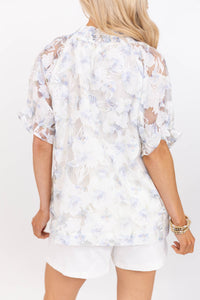 Love Always Blue Floral Blouse