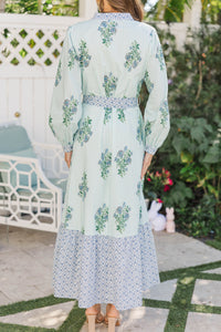 Came To Play Blue Medallion Floral Maxi Dress