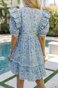 All The Good Things Blue Floral Dress