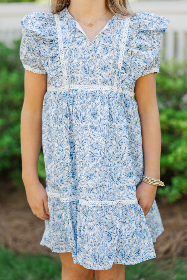 Girls: All The Good Things Blue Floral Dress