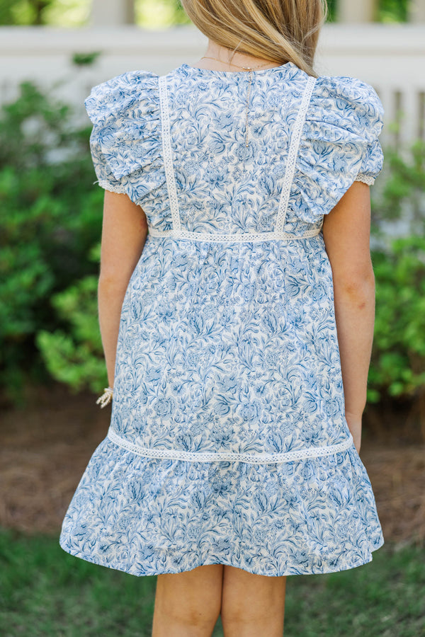 Girls: All The Good Things Blue Floral Dress