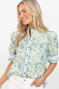 Icon Energy Blue Floral Blouse