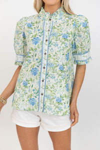 Icon Energy Blue Floral Blouse