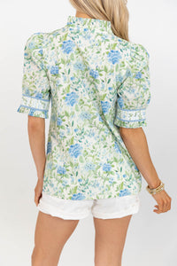 Icon Energy Blue Floral Blouse