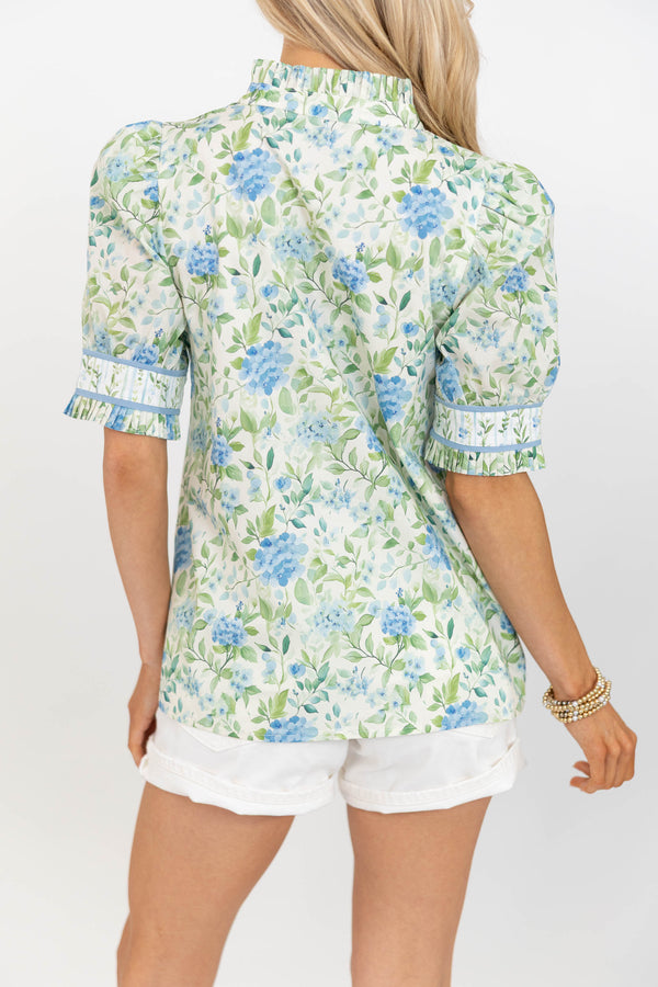 Icon Energy Blue Floral Blouse