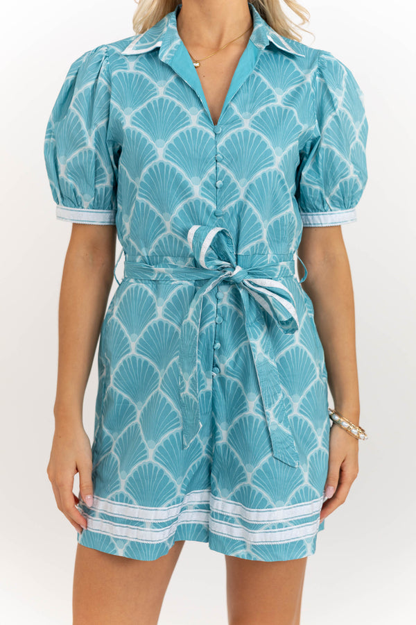 Hoping You Know Teal Abstract Romper