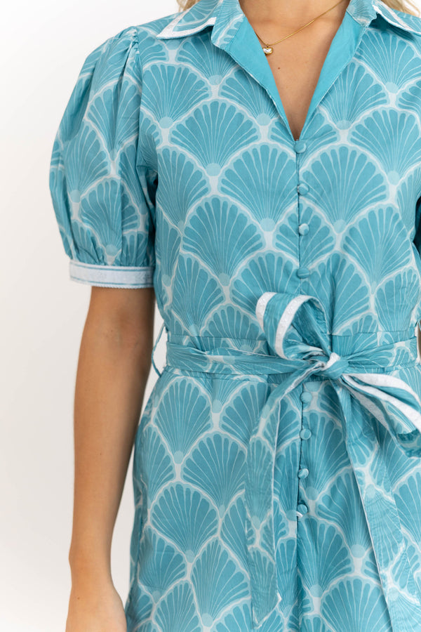 Hoping You Know Teal Abstract Romper