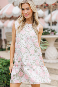 Signature Style Pink Brocade Shift Dress