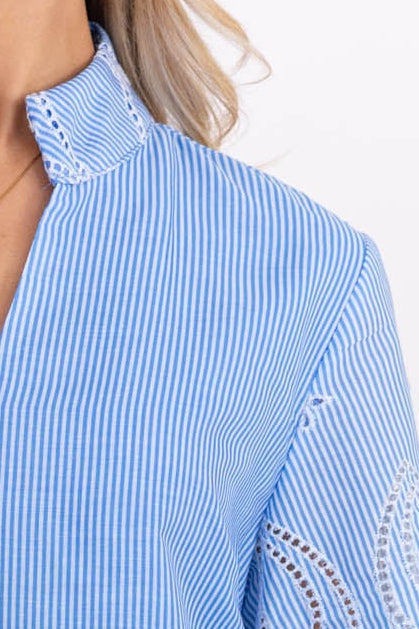 My Kind Of Day Blue Eyelet Midi Dress