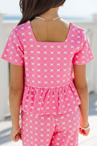 Girls: Playdate Pretty Pink Bow Print Set