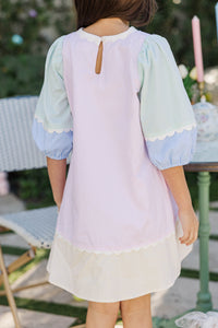Girls: On Edge Pink Multi Striped Dress