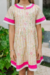 Girls: The Pretty Essential Yellow Floral Babydoll Dress