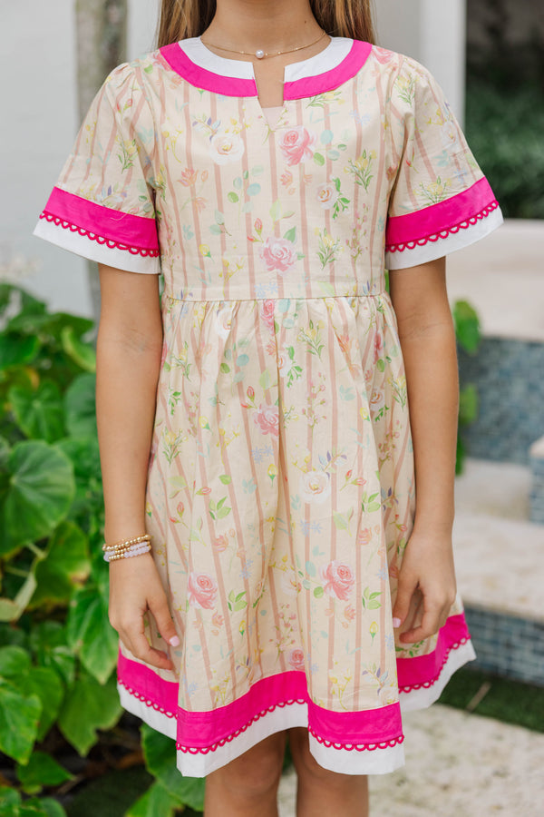 Girls: The Pretty Essential Yellow Floral Babydoll Dress