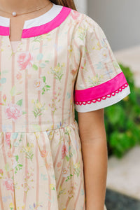 Girls: The Pretty Essential Yellow Floral Babydoll Dress