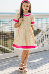 Girls: The Pretty Essential Yellow Floral Babydoll Dress
