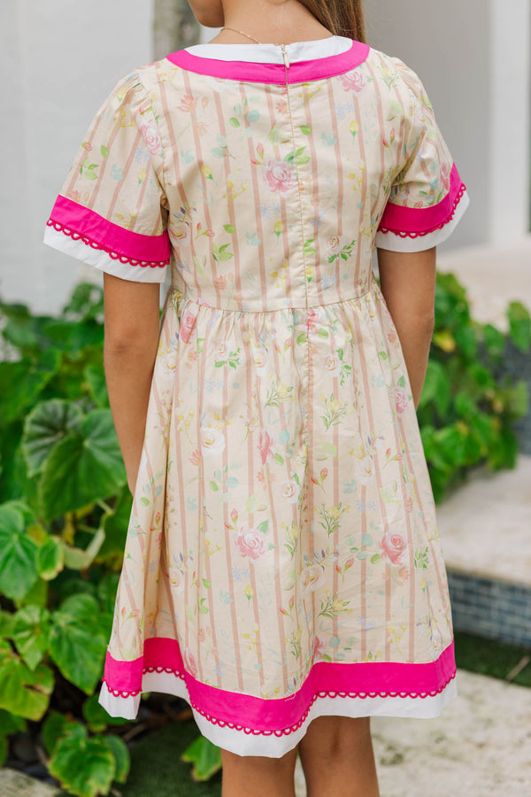 Girls: The Pretty Essential Yellow Floral Babydoll Dress