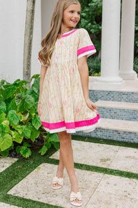 Girls: The Pretty Essential Yellow Floral Babydoll Dress