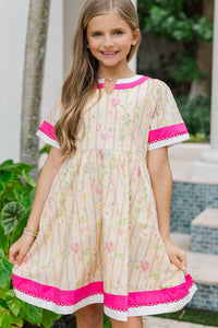 Girls: The Pretty Essential Yellow Floral Babydoll Dress