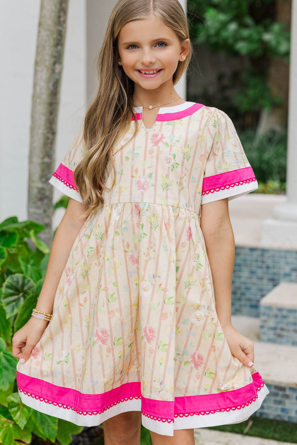 Girls: The Pretty Essential Yellow Floral Babydoll Dress